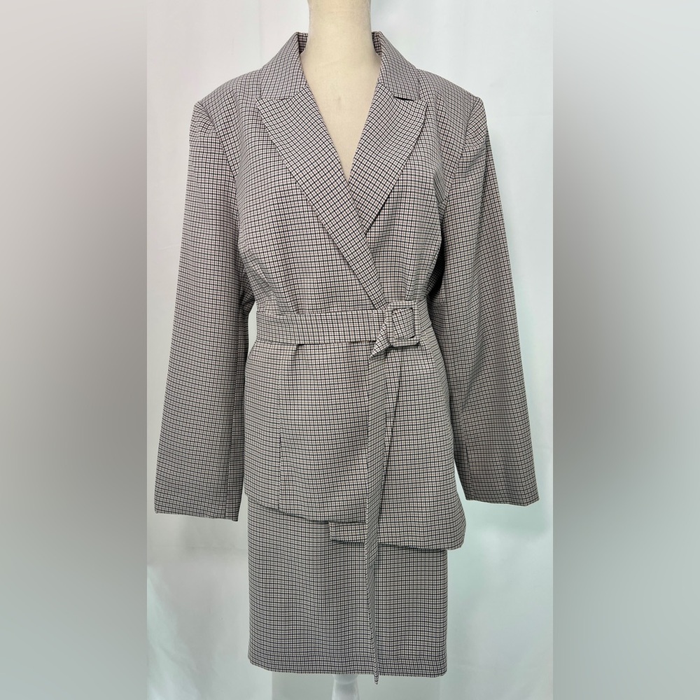 DANILLO houndstooth skirt BLAZER SUIT